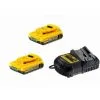 Pack De Batteries DEWALT 18V 2.0Ah Li-Ion - 2 Batteries + Chargeur - DCB115D2