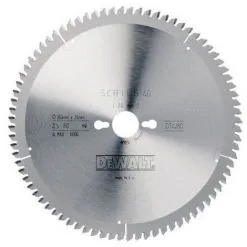 Lame Scie Stationnaire DEWALT Ø 260 Alésage 30 Mm 80 Dents Négatif - Pour Alu/plastique - DT4280