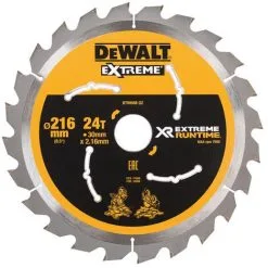 Lame Scie à Onglets 216x30 Mm 24 Dents XR Extrême Runtime DEWALT - DT99568