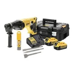 Perforateur DEWALT Sans Fil - SDS-PPLUS 2 Batterie 4.0Ah, Chargeur, Coffret + 6 Forets Et 3 Burins - DCH133M2K